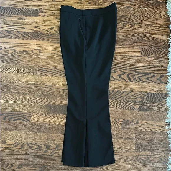 Akris Black Tailored Dress Pants With a Side Box Pleat Women's Size 12
